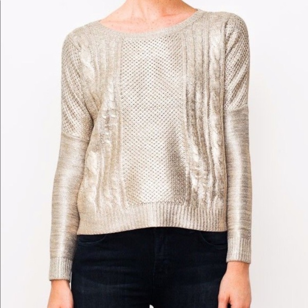 Anthropologie | Gold Sweater | S